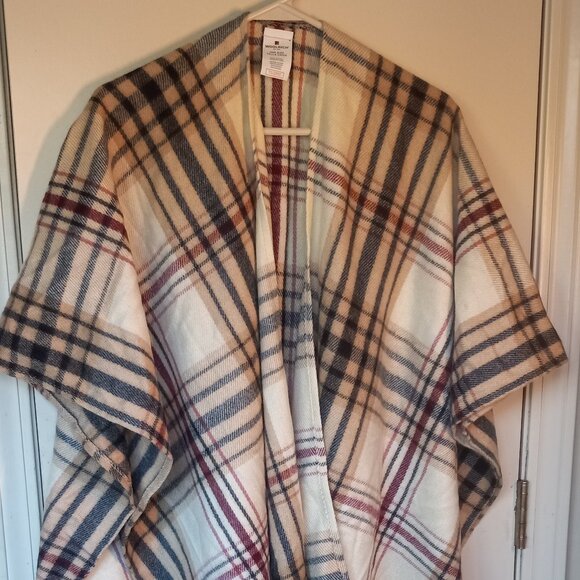 Woolrich One Size Womens Luxe Soft Warm Cozy Blanket Shawl Wrap Sienna Plaid - Picture 2 of 7